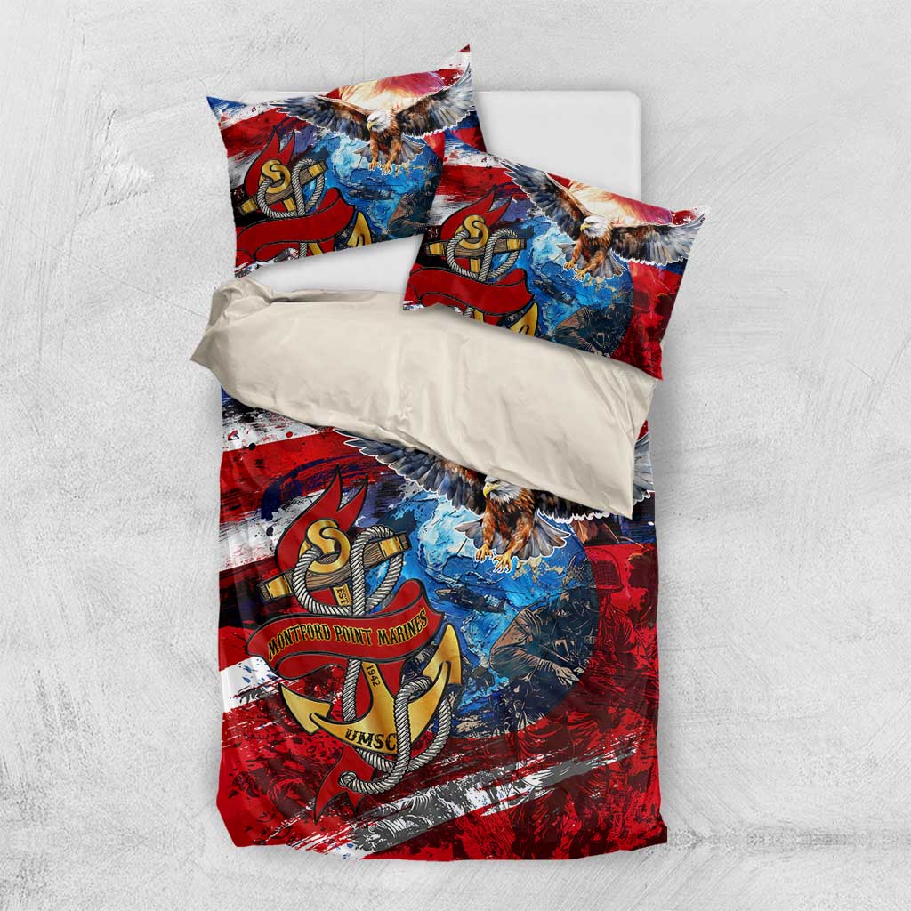 Montford Point Marines Bedding Set African American Eagle Anchor Tribute DT02
