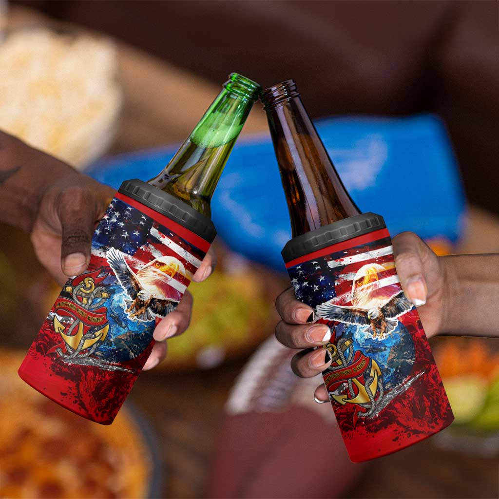 Montford Point Marines 4 in 1 Can Cooler Tumbler African American Eagle Anchor Tribute DT02