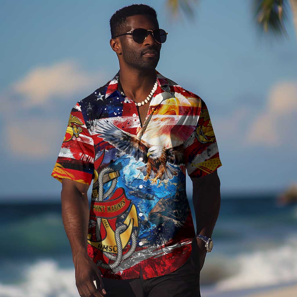 Montford Point Marines Hawaiian Shirt African American Eagle Anchor Tribute DT02