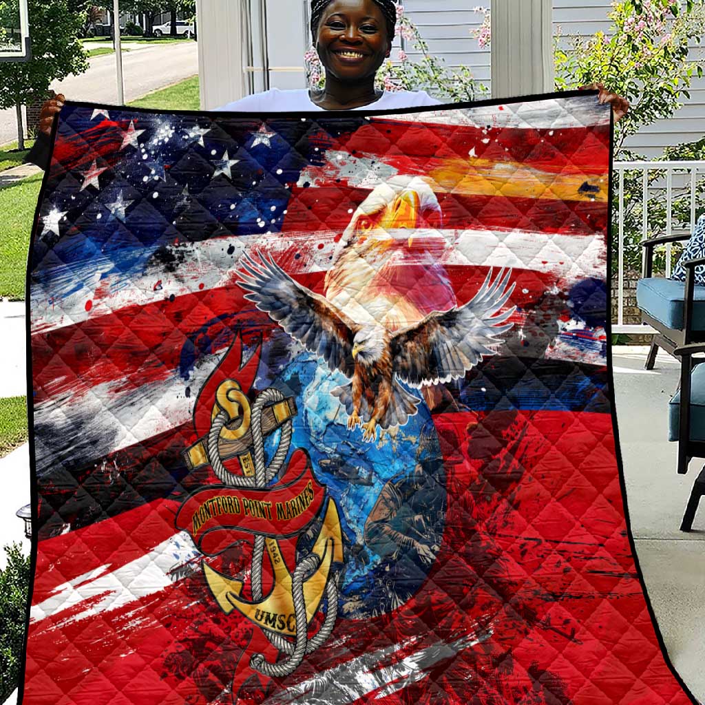 Montford Point Marines Quilt African American Eagle Anchor Tribute DT02