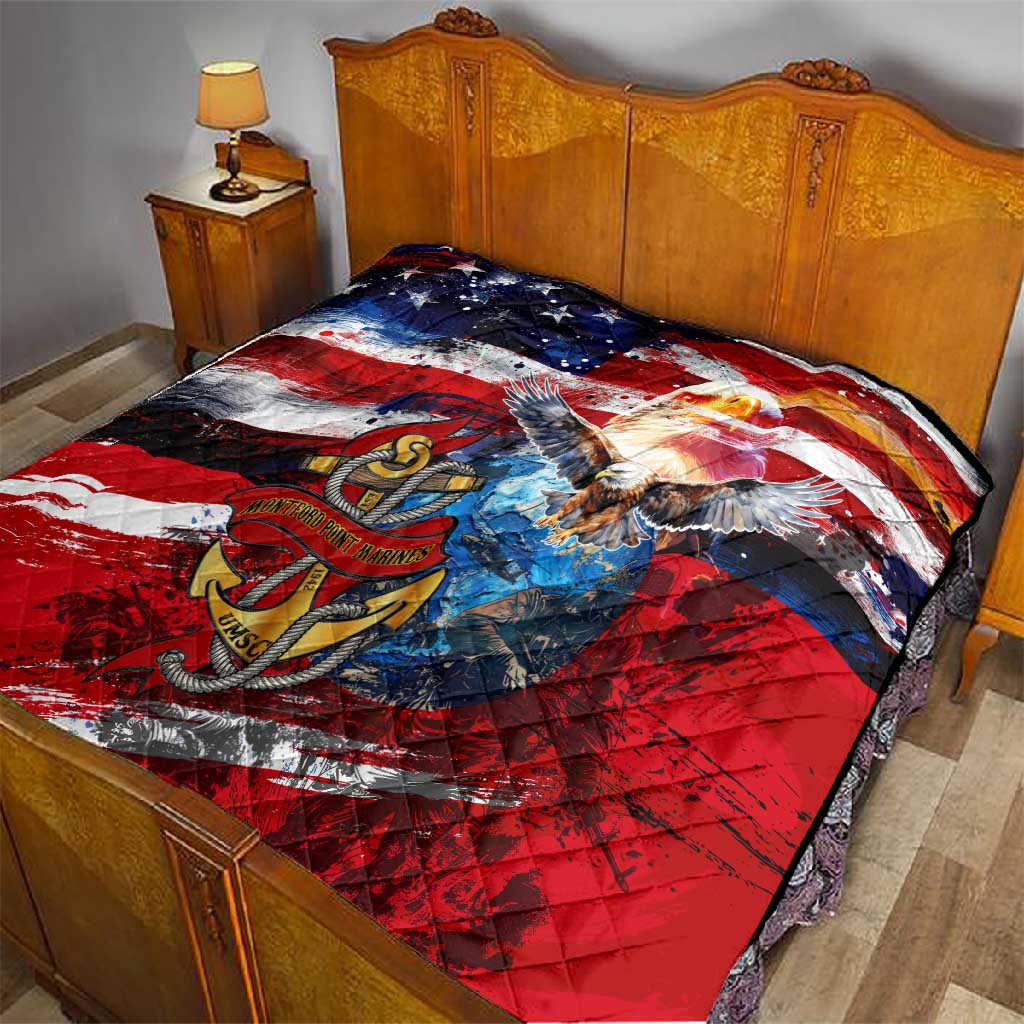 Montford Point Marines Quilt African American Eagle Anchor Tribute DT02