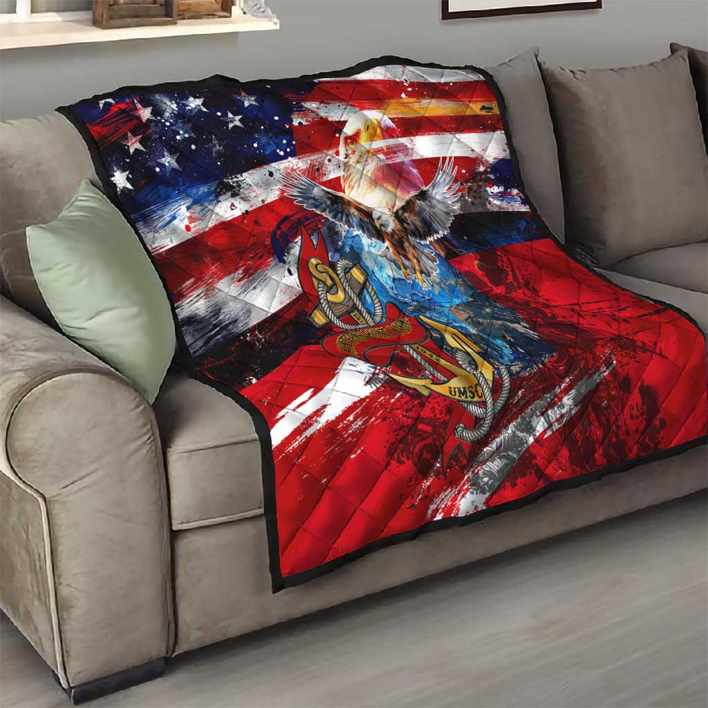 Montford Point Marines Quilt African American Eagle Anchor Tribute DT02