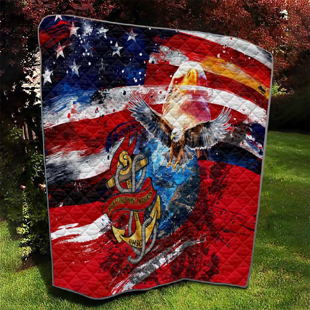 Montford Point Marines Quilt African American Eagle Anchor Tribute DT02