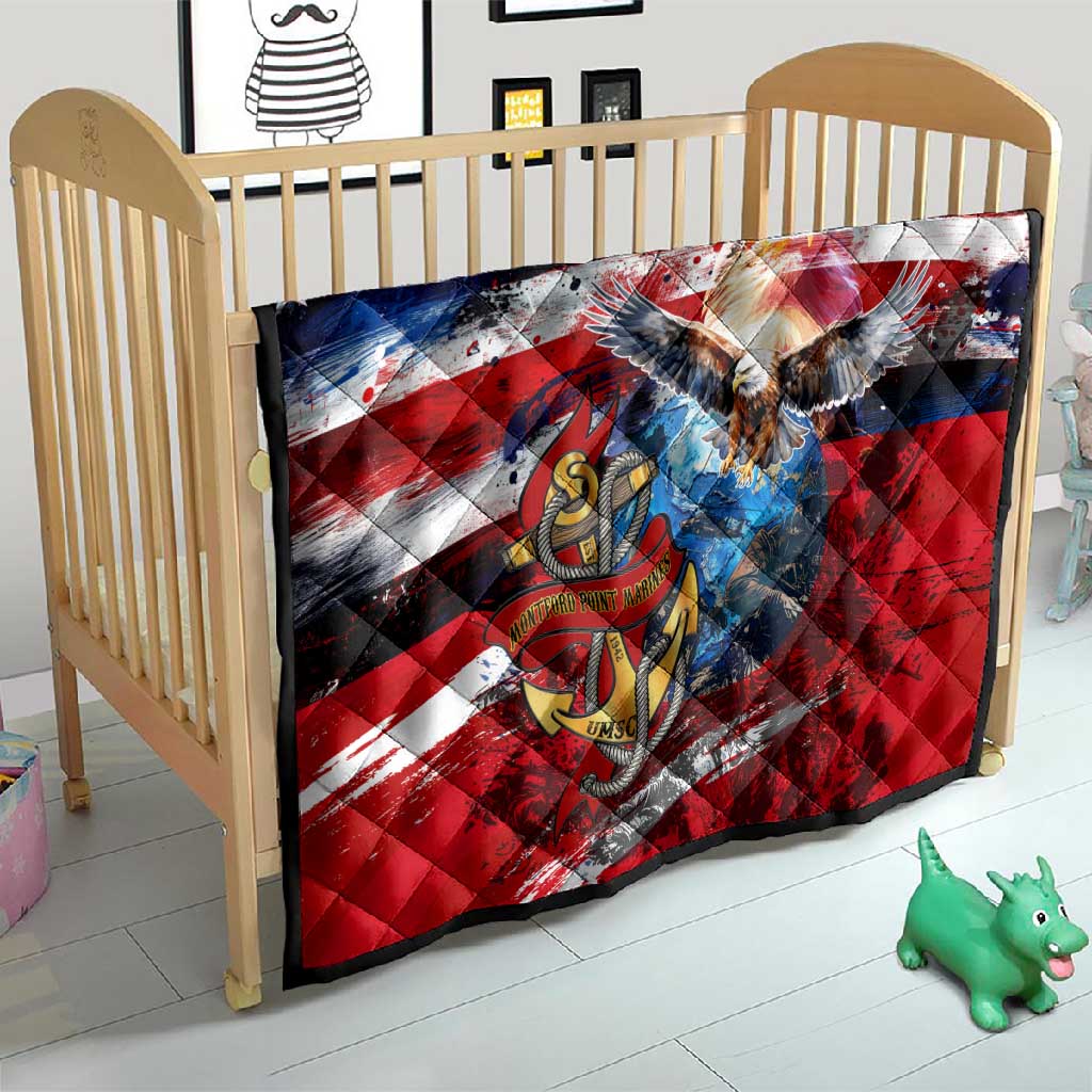 Montford Point Marines Quilt African American Eagle Anchor Tribute DT02