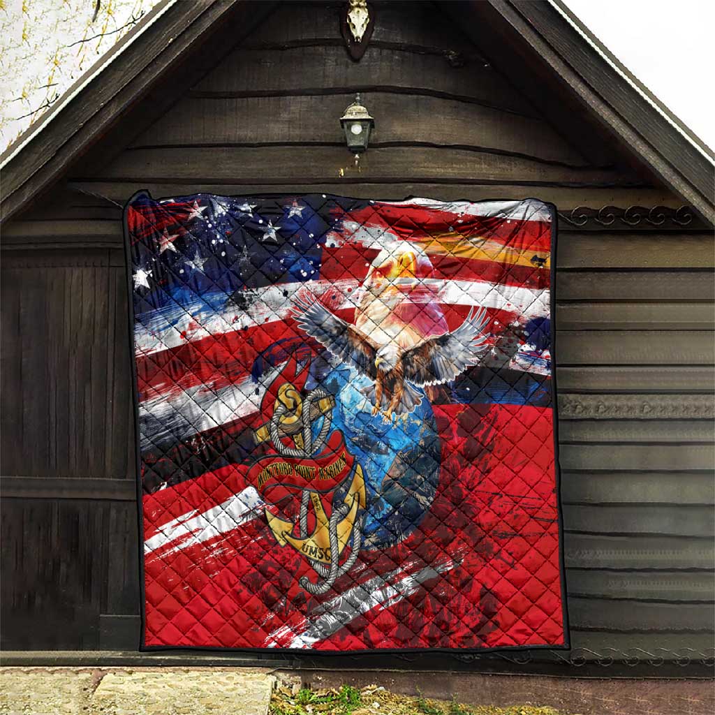 Montford Point Marines Quilt African American Eagle Anchor Tribute DT02