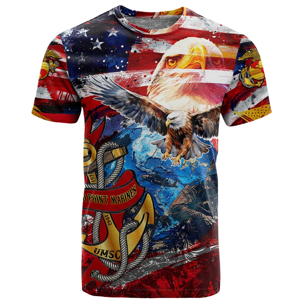 Montford Point Marines T shirt African American Eagle Anchor Tribute DT02