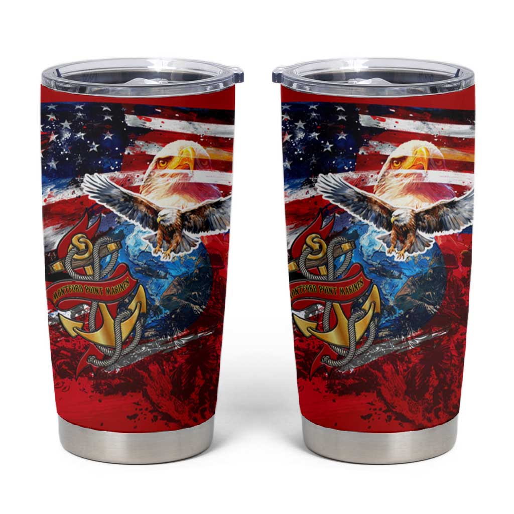 Montford Point Marines Tumbler Cup African American Eagle Anchor Tribute DT02