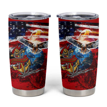 Montford Point Marines Tumbler Cup African American Eagle Anchor Tribute DT02