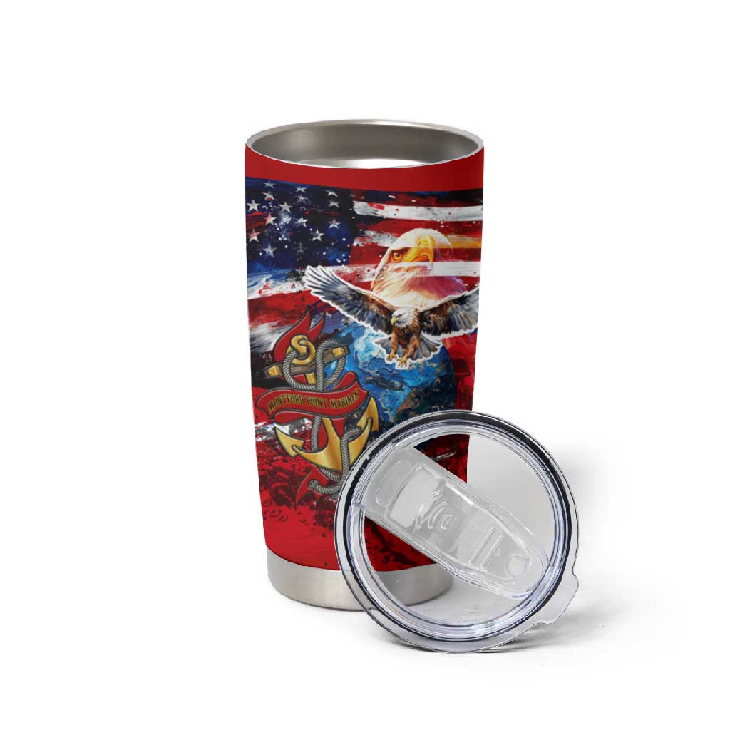 Montford Point Marines Tumbler Cup African American Eagle Anchor Tribute DT02