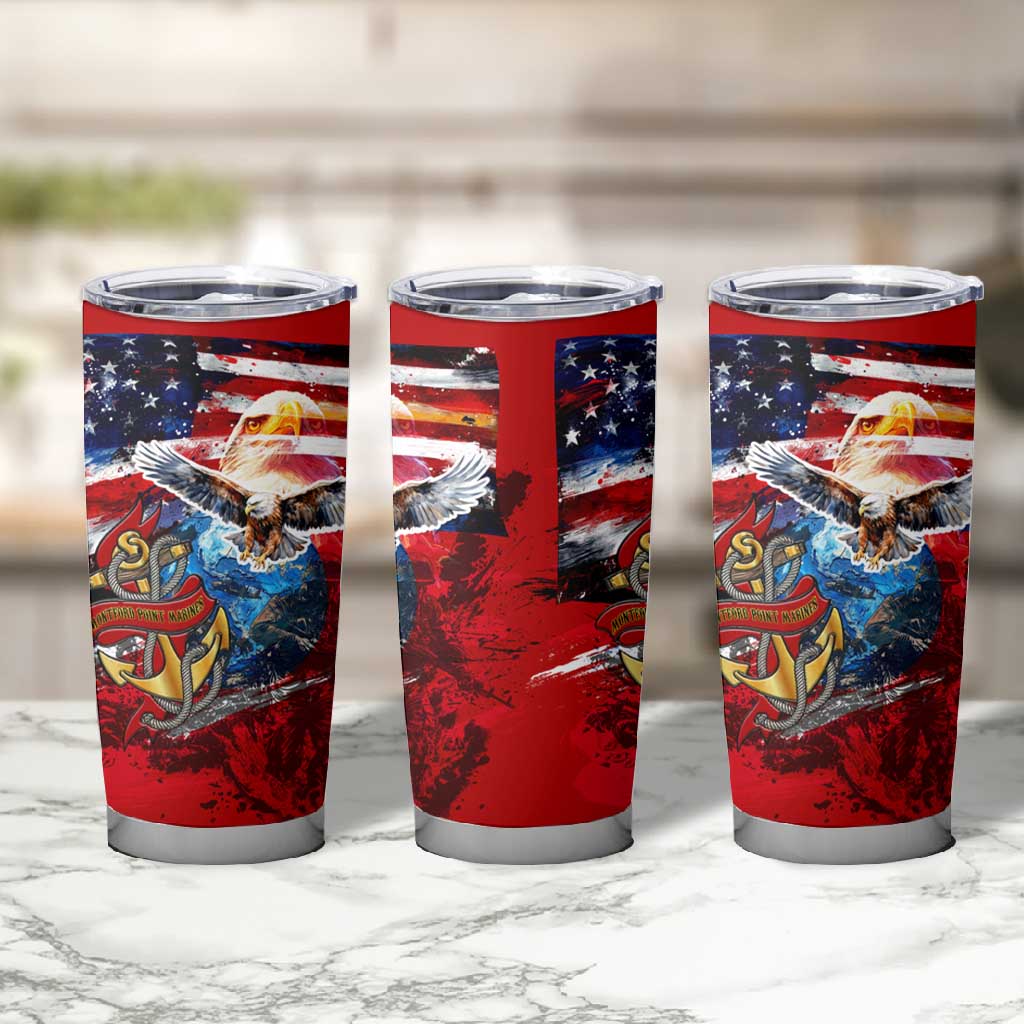 Montford Point Marines Tumbler Cup African American Eagle Anchor Tribute DT02