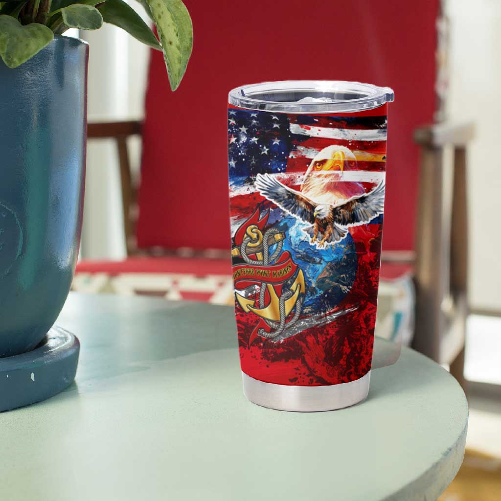 Montford Point Marines Tumbler Cup African American Eagle Anchor Tribute DT02