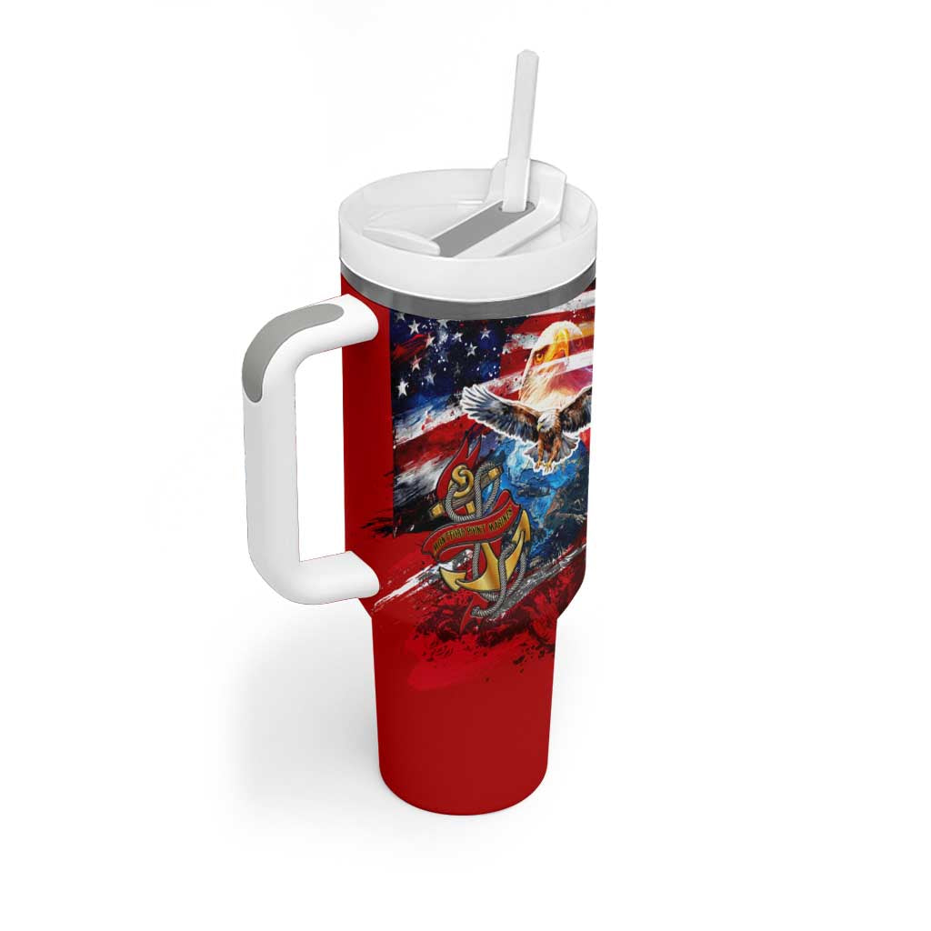 Montford Point Marines Tumbler With Handle African American Eagle Anchor Tribute DT02