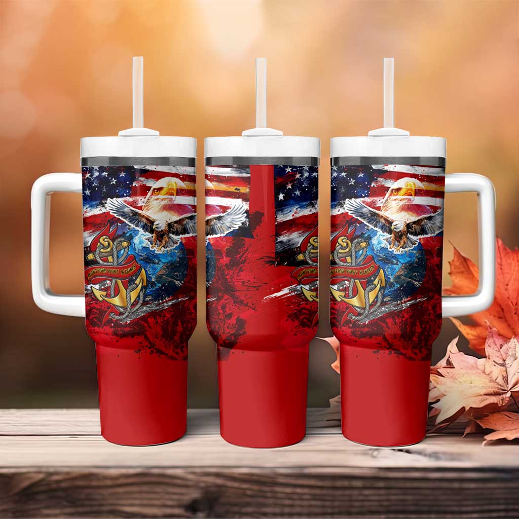 Montford Point Marines Tumbler With Handle African American Eagle Anchor Tribute DT02