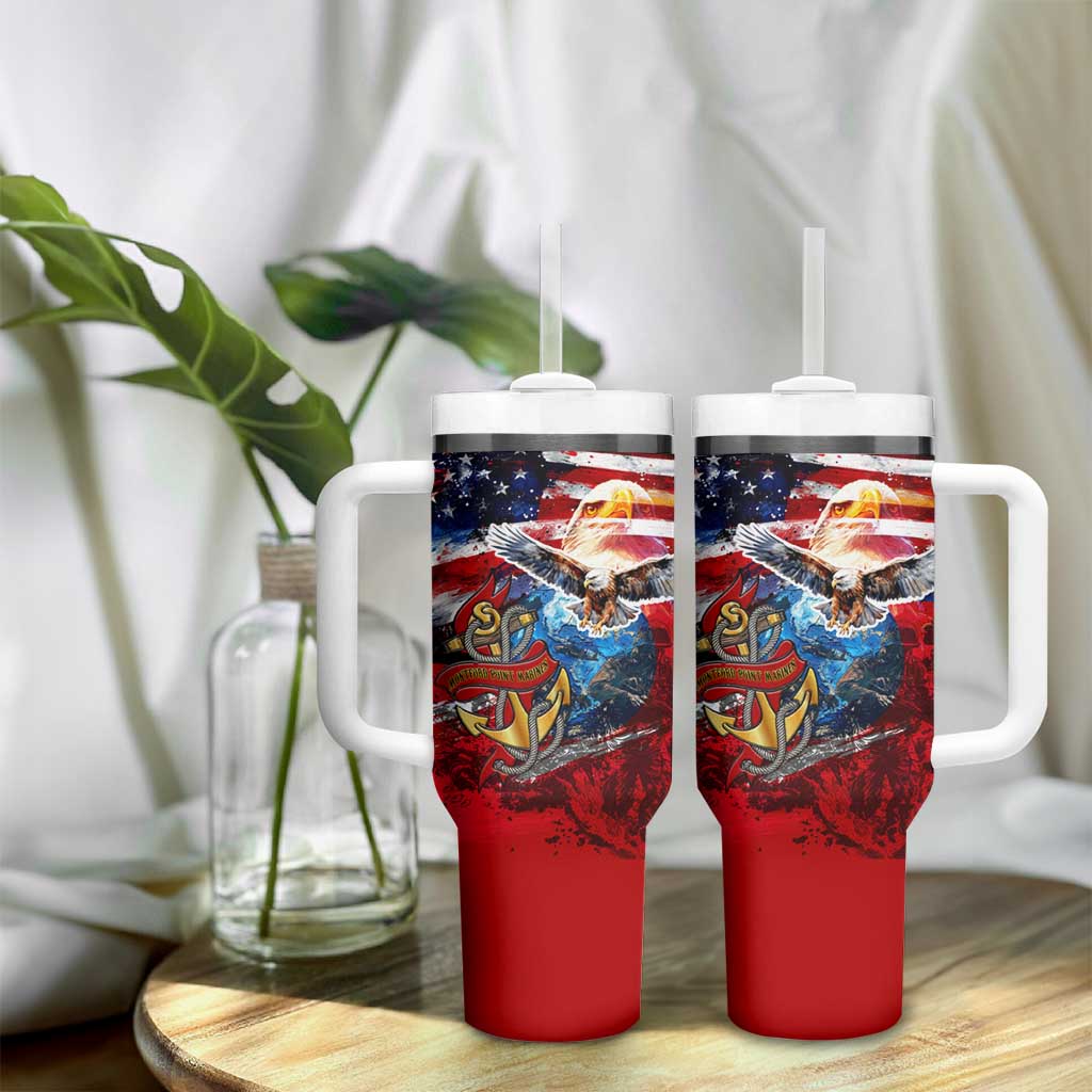 Montford Point Marines Tumbler With Handle African American Eagle Anchor Tribute DT02
