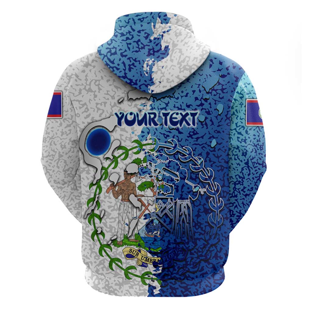 The Deep Heart Of Belize Hoodie Belize Abstract Heritage Ocean Blue Splash Art DT02
