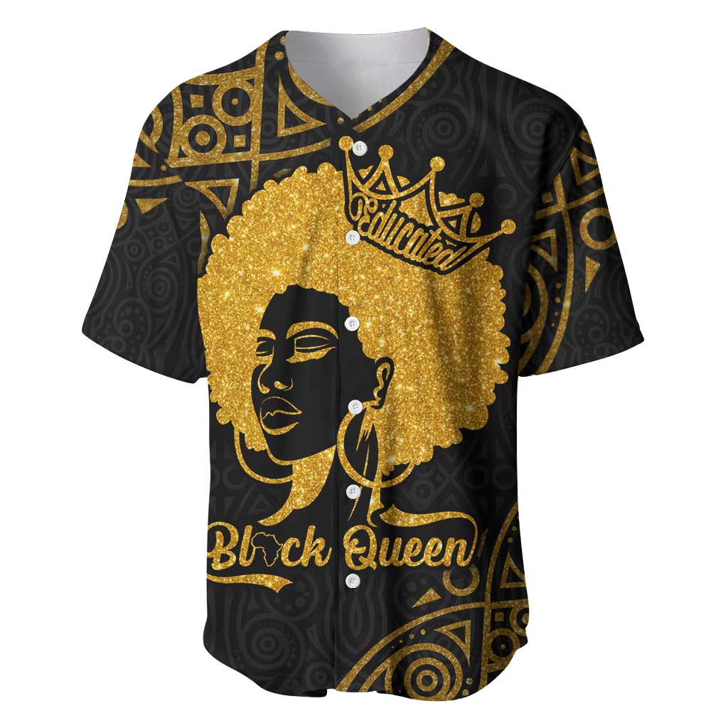 Educated Black Queen Baseball Jersey African Women DT02