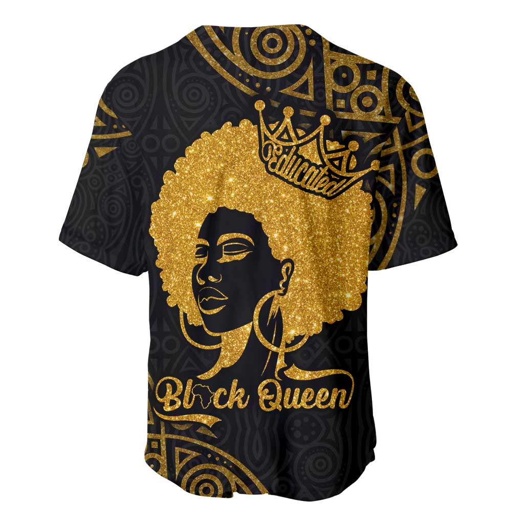 Educated Black Queen Baseball Jersey African Women DT02