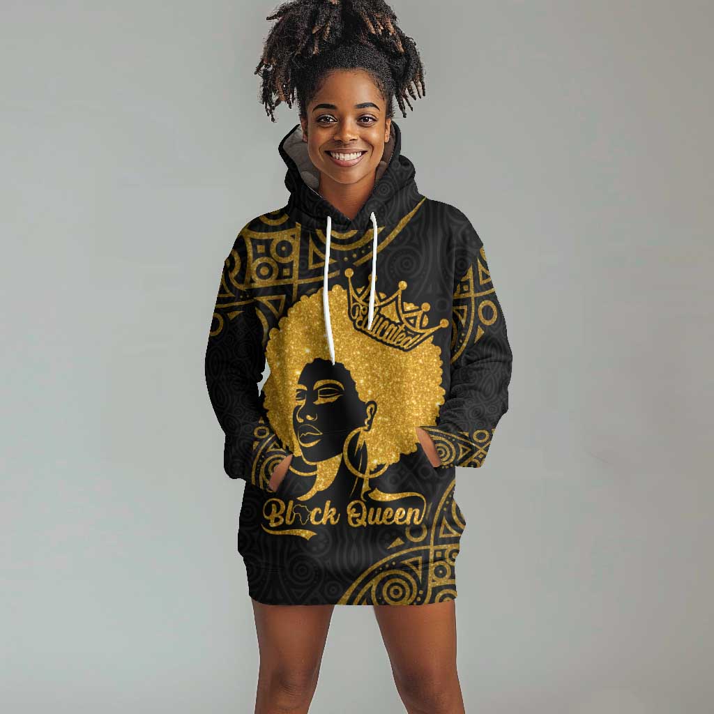 Educated Black Queen Hoodie Dress African Women DT02