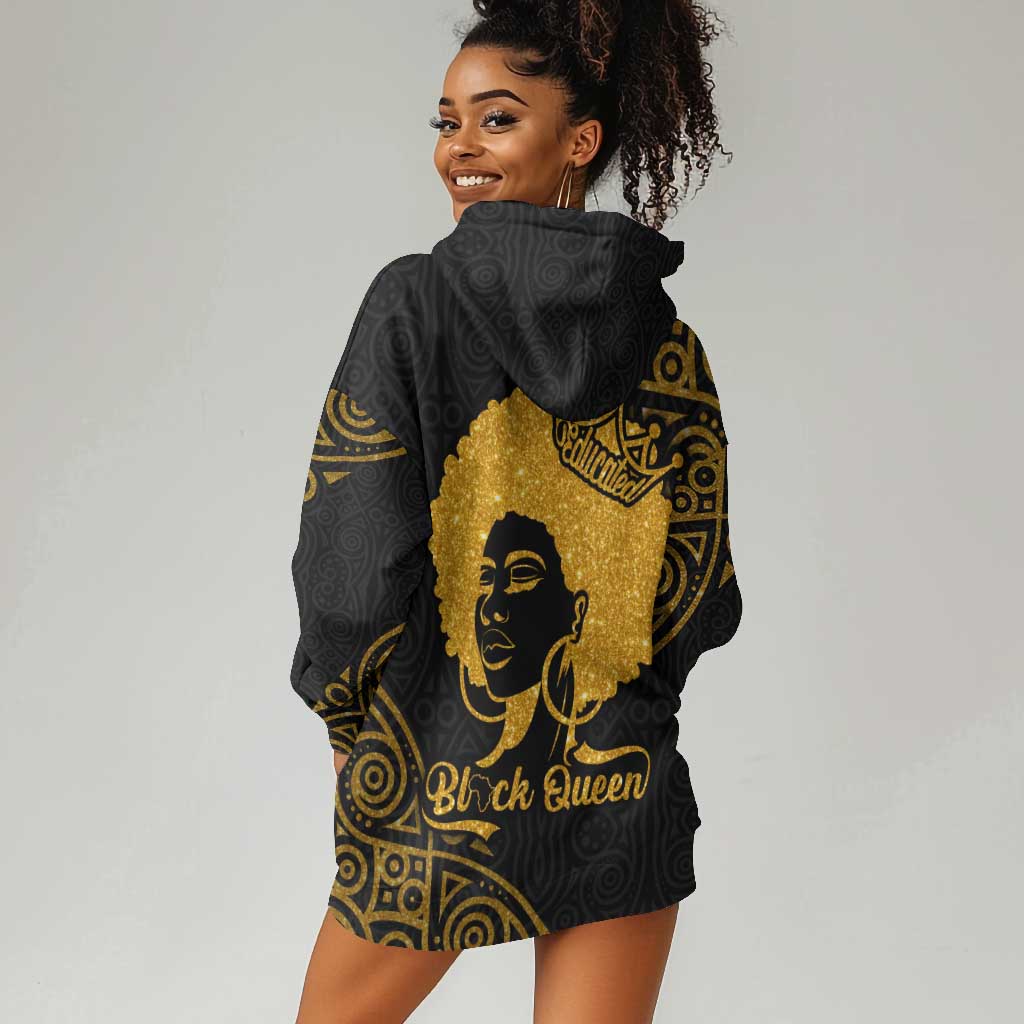 Educated Black Queen Hoodie Dress African Women DT02