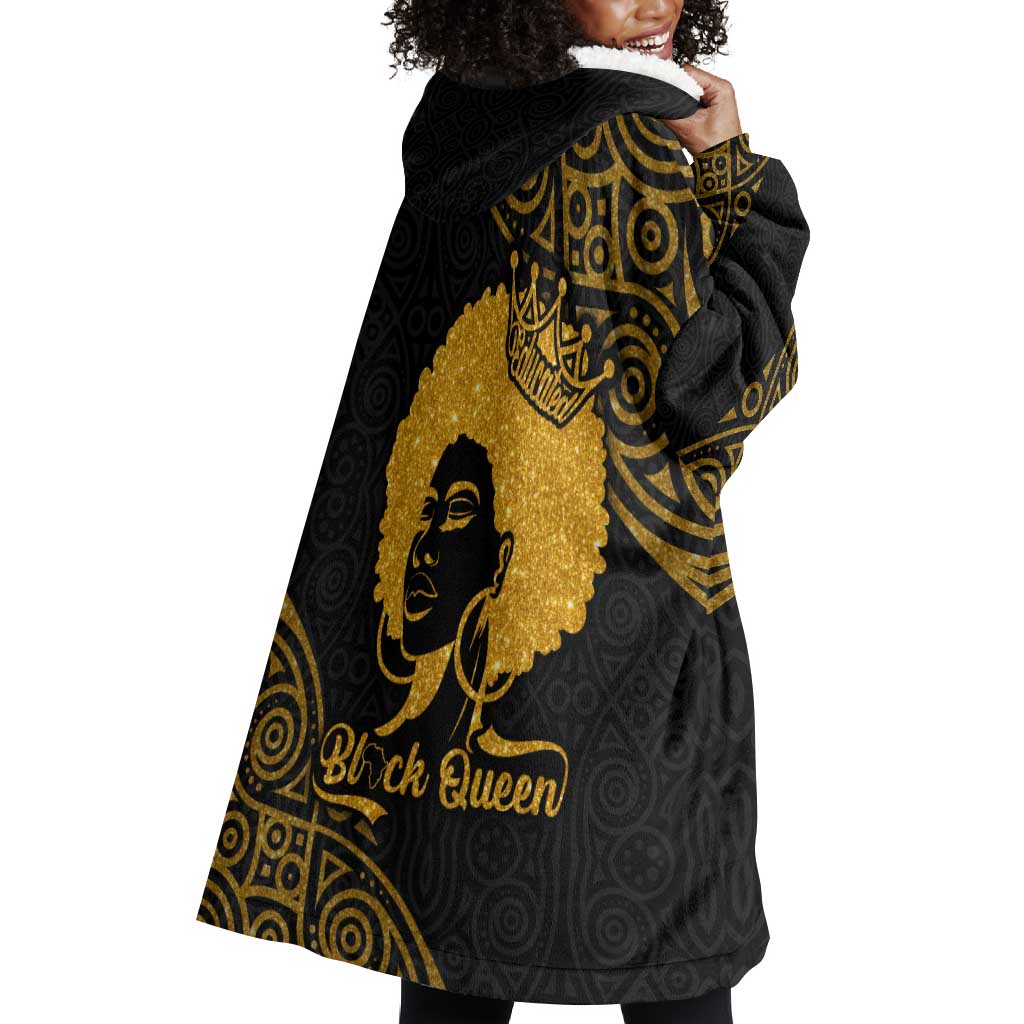 Educated Black Queen Wearable Blanket Hoodie African Women DT02