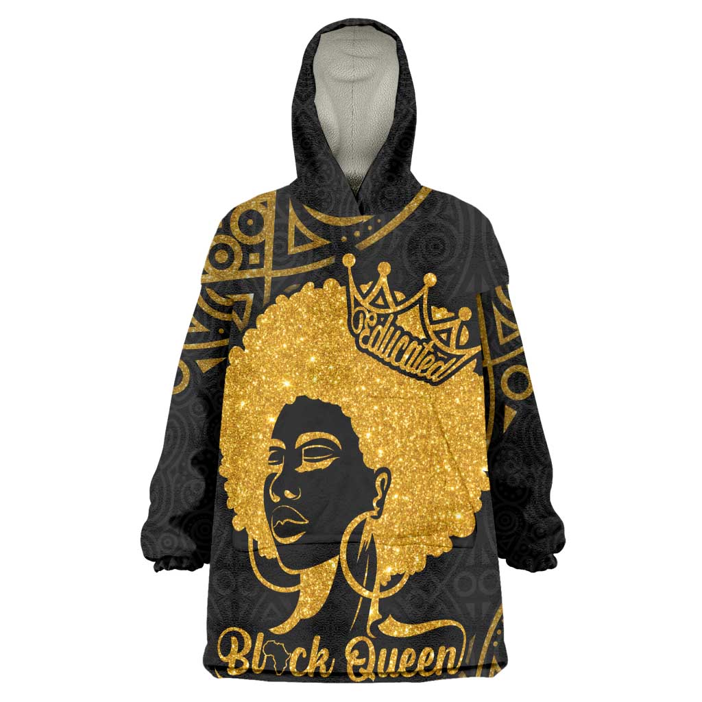 Educated Black Queen Wearable Blanket Hoodie African Women DT02