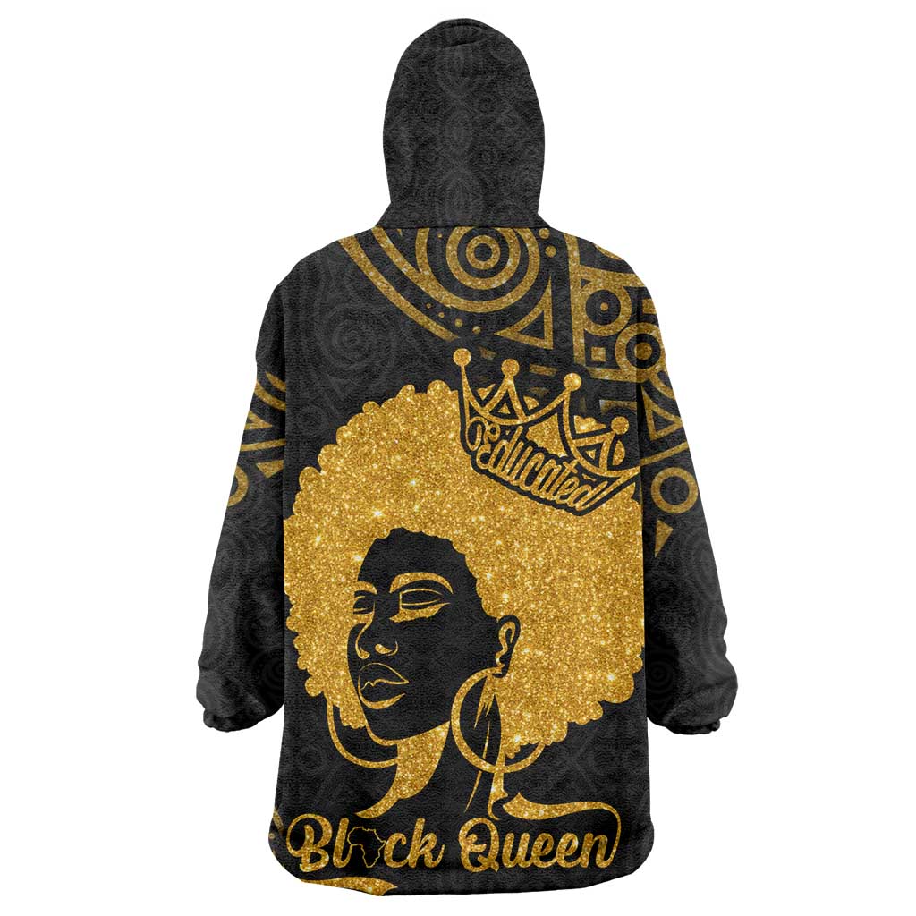 Educated Black Queen Wearable Blanket Hoodie African Women DT02