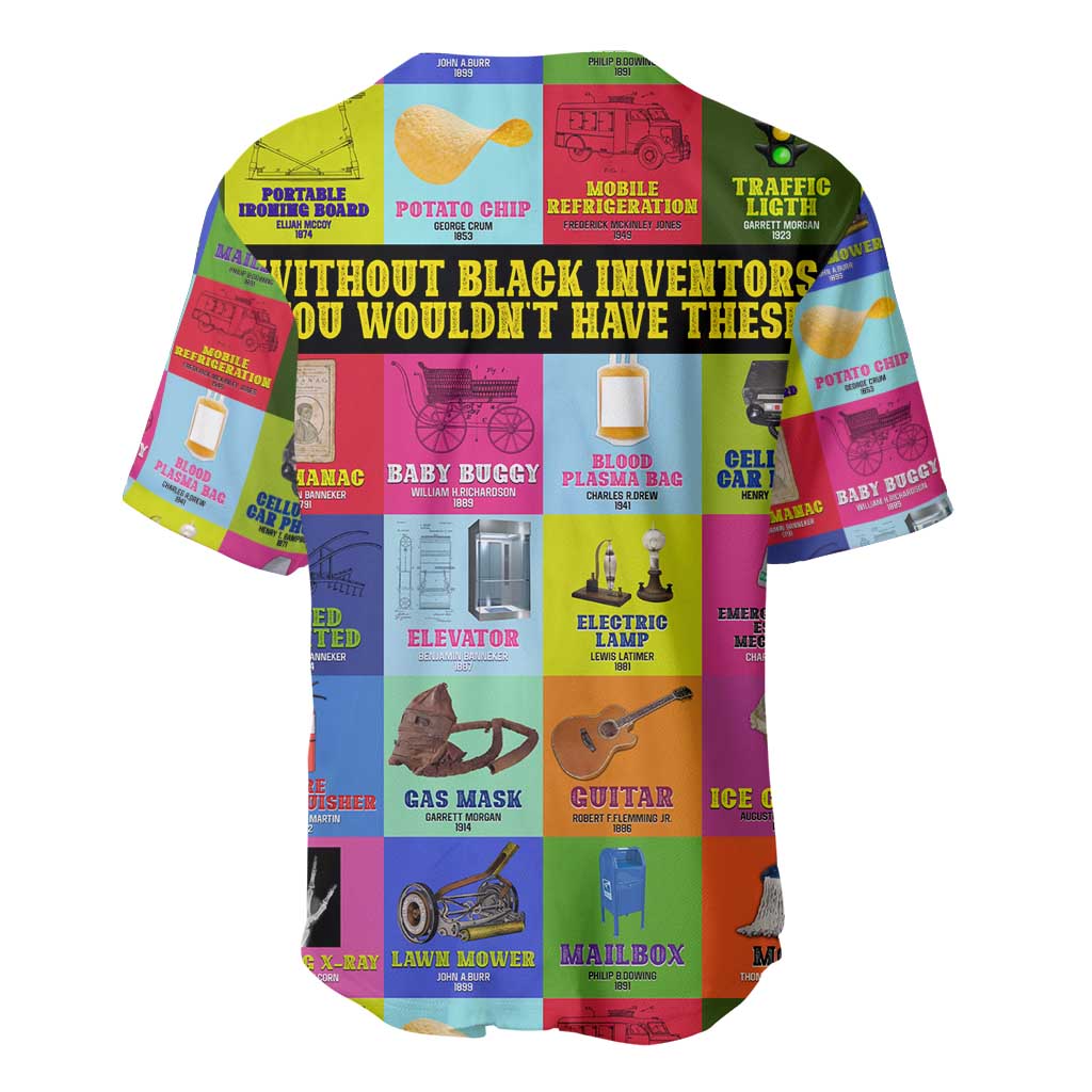Black Inventions Baseball Jersey African-American Inventors DT02