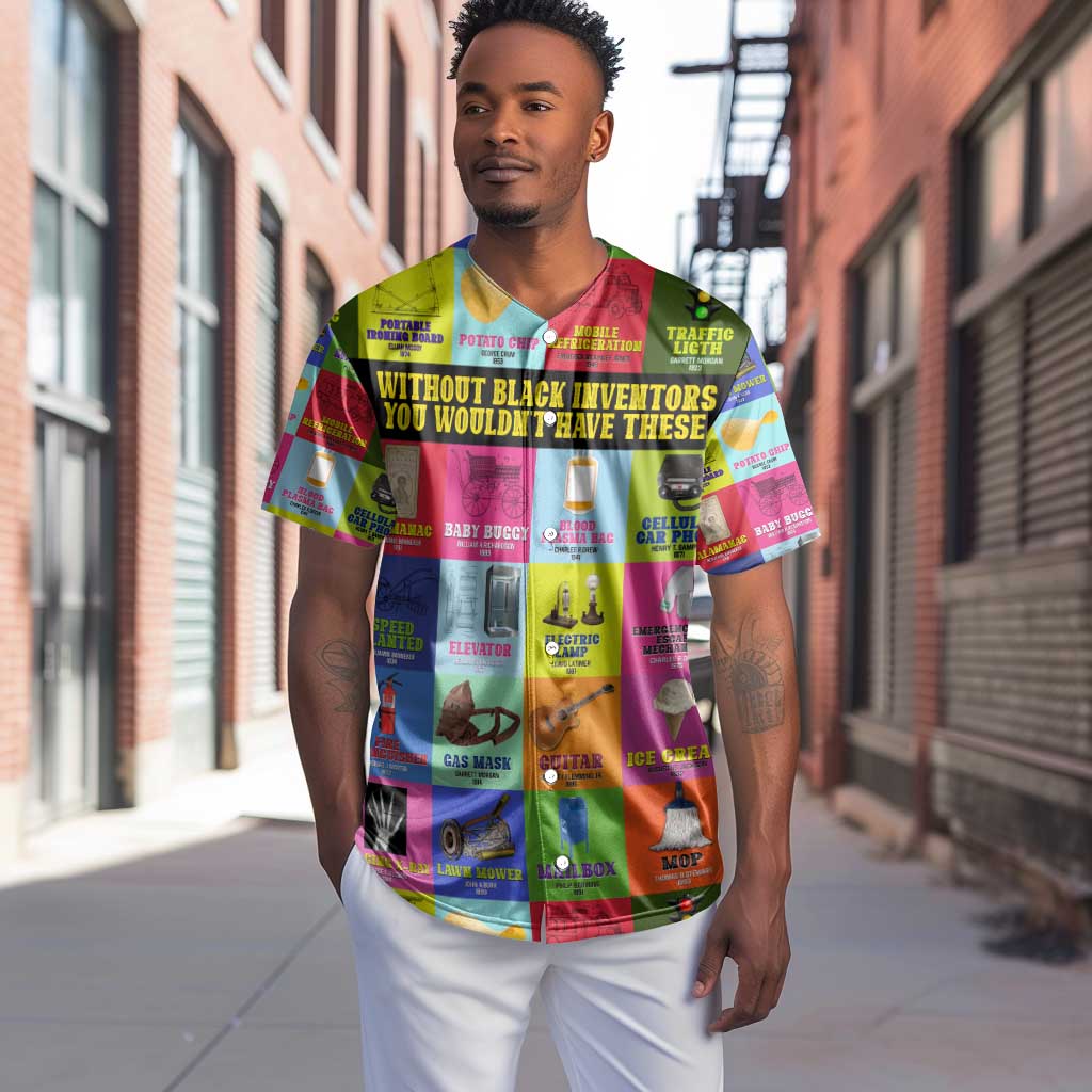 Black Inventions Baseball Jersey African-American Inventors DT02