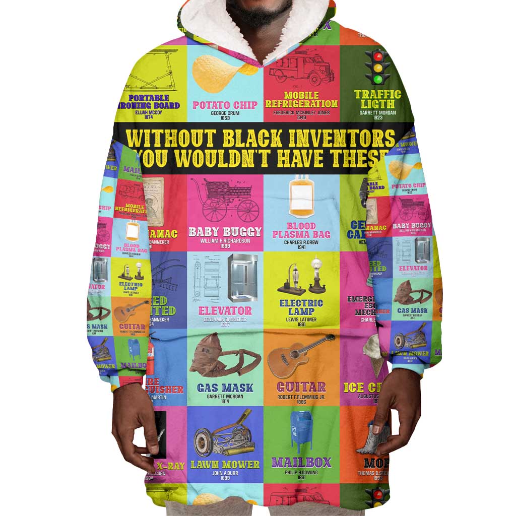 Black Inventions Wearable Blanket Hoodie African-American Inventors DT02