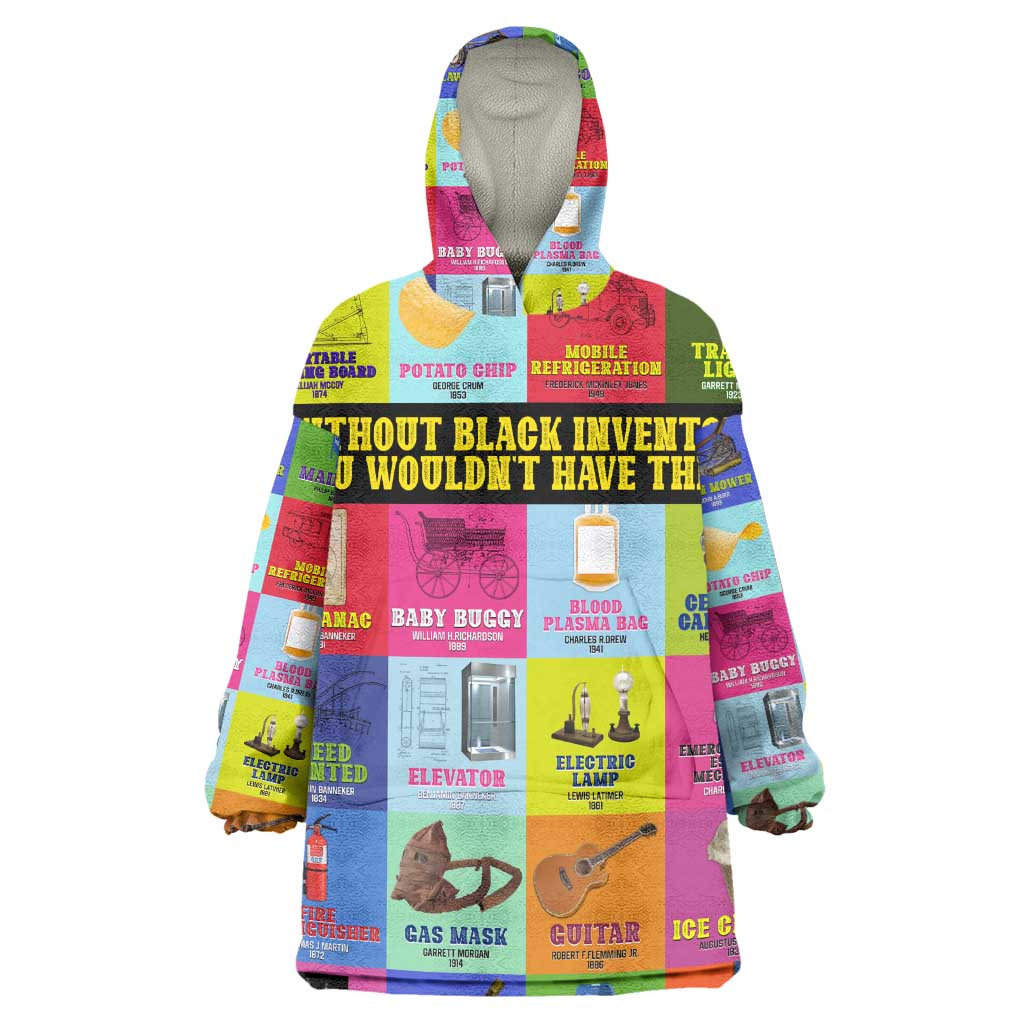 Black Inventions Wearable Blanket Hoodie African-American Inventors DT02