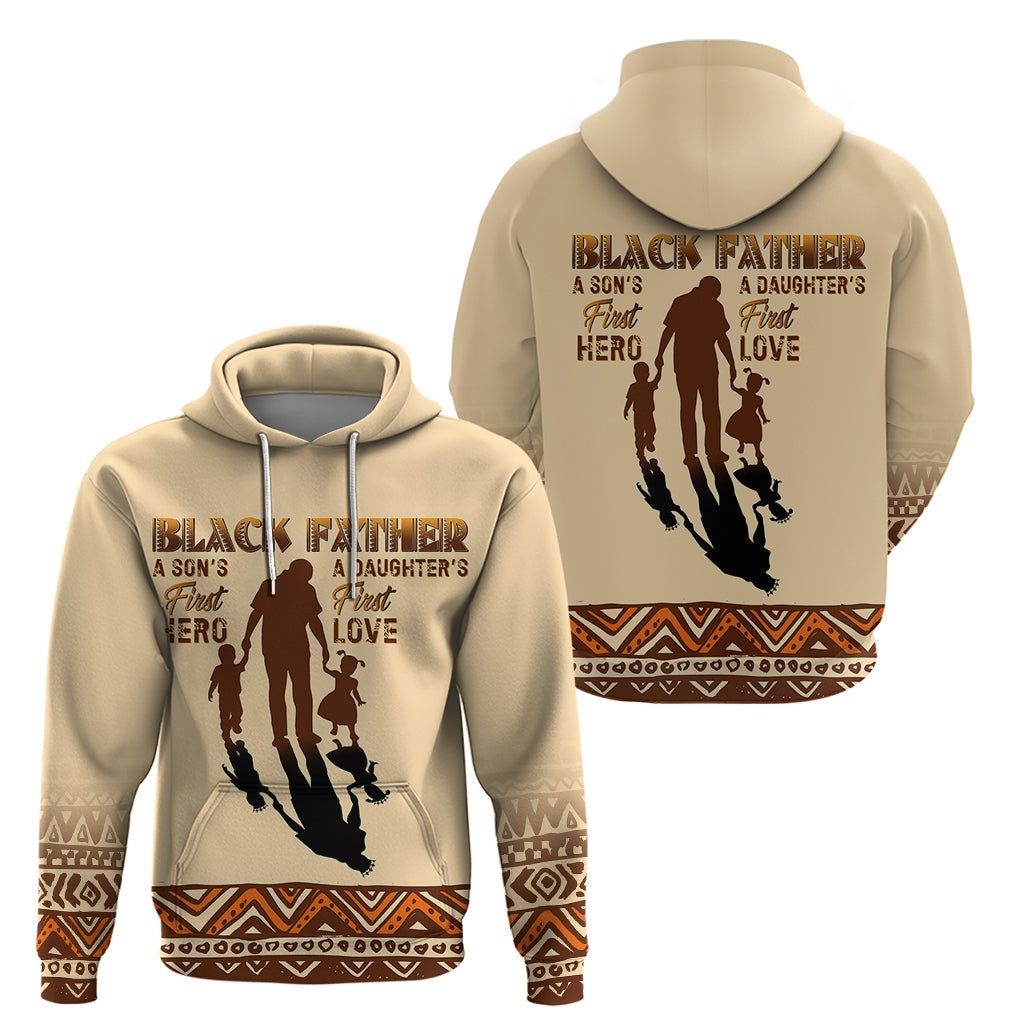 Black Father Hoodie African Father with Son and Daughter DT02