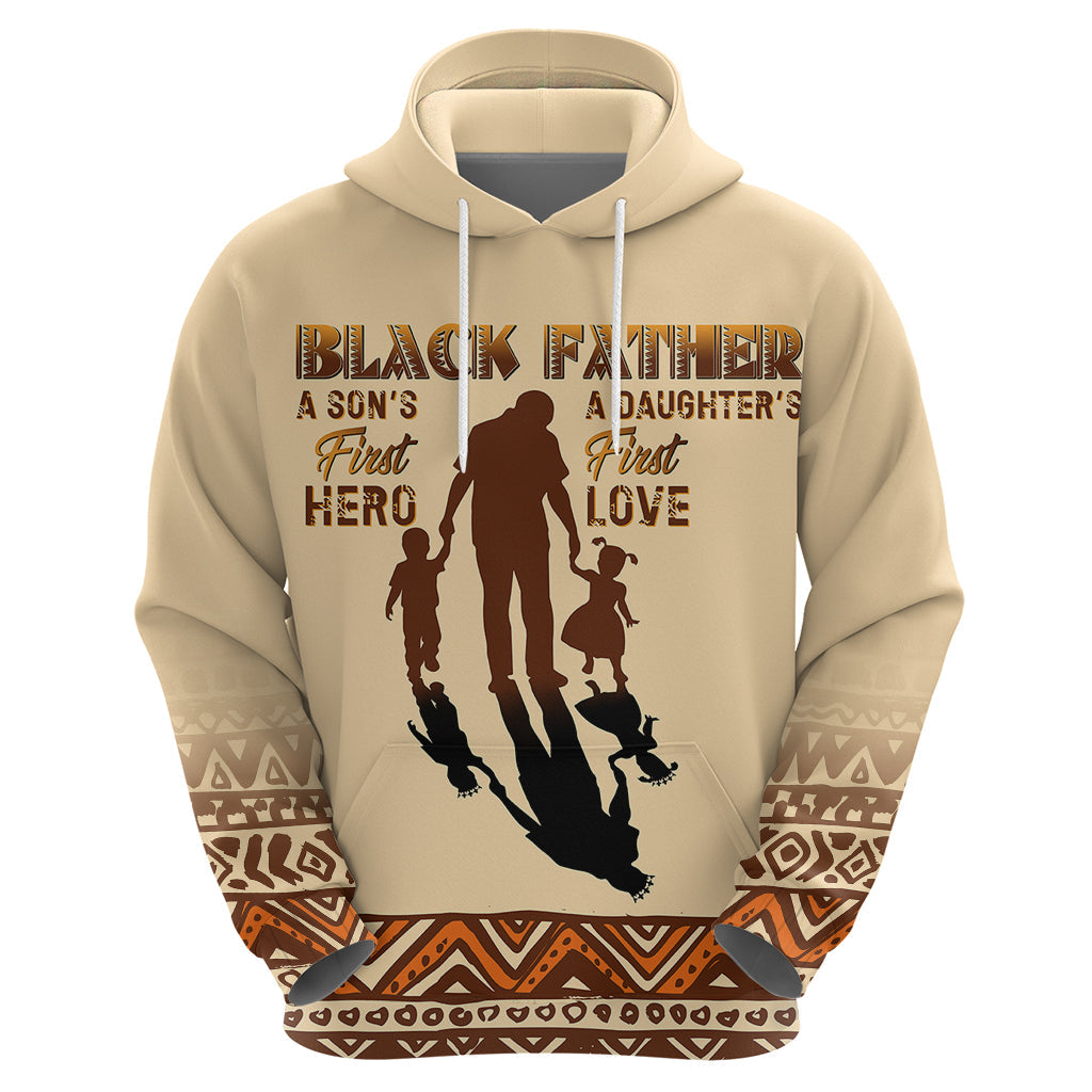 Black Father Hoodie African Father with Son and Daughter DT02