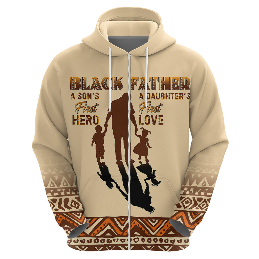 Black Father Hoodie African Father with Son and Daughter DT02