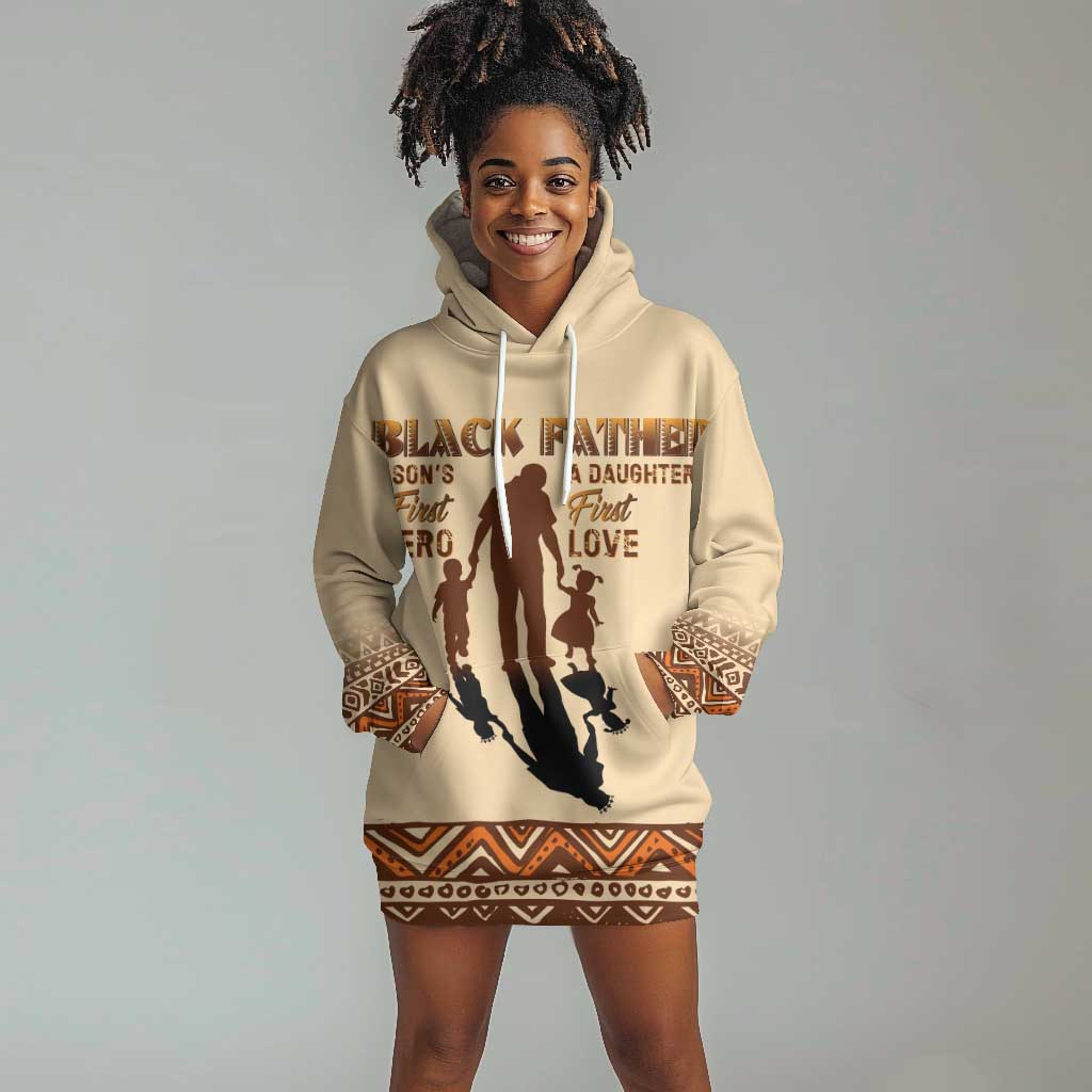 Black Father Hoodie Dress African Father with Son and Daughter DT02