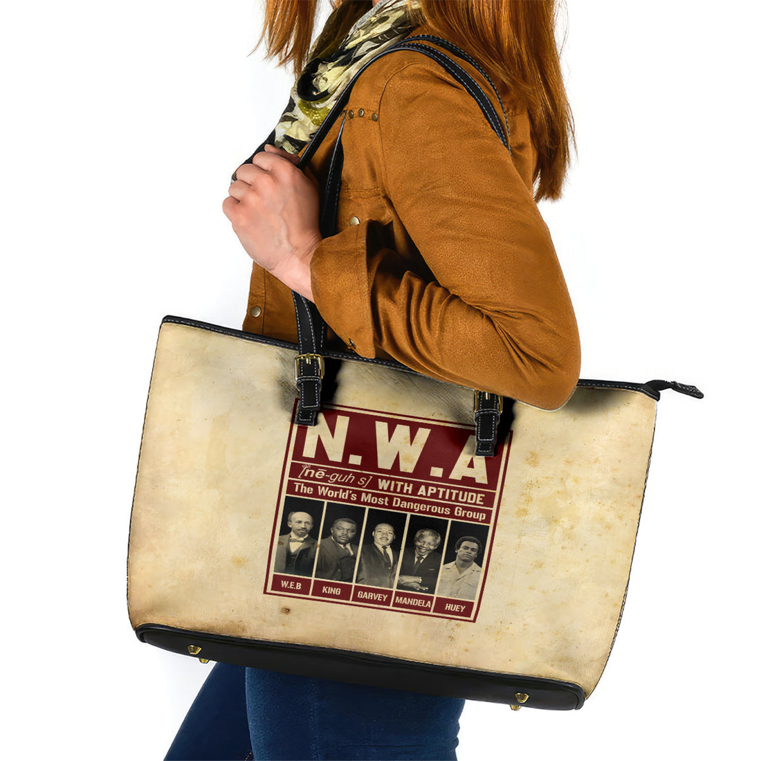 The World's Most Dangerous Group Leather Tote Bag DT02