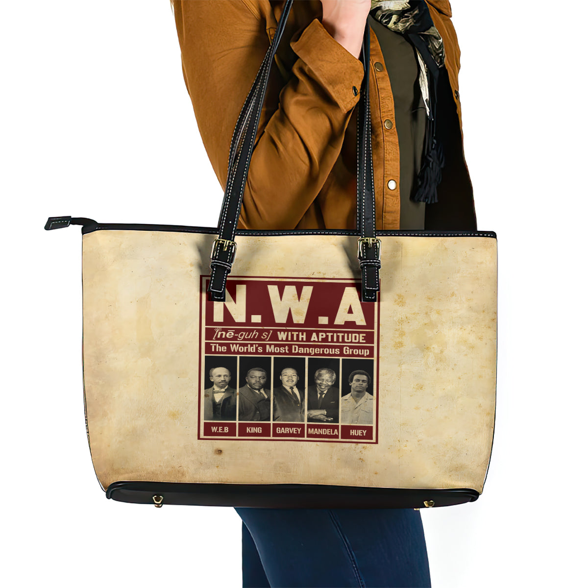 The World's Most Dangerous Group Leather Tote Bag DT02