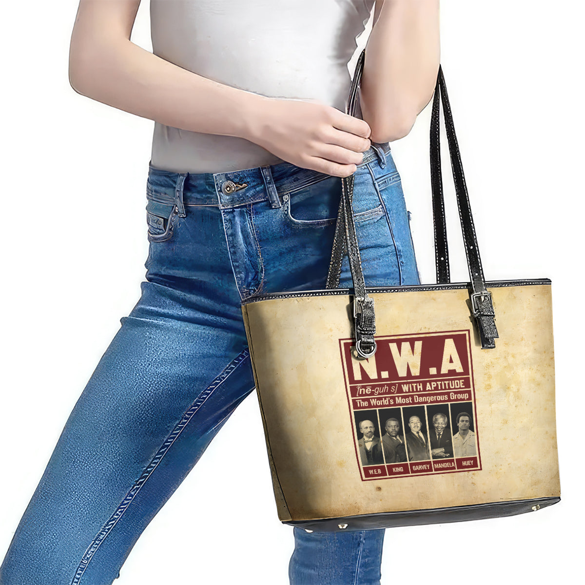 The World's Most Dangerous Group Leather Tote Bag DT02