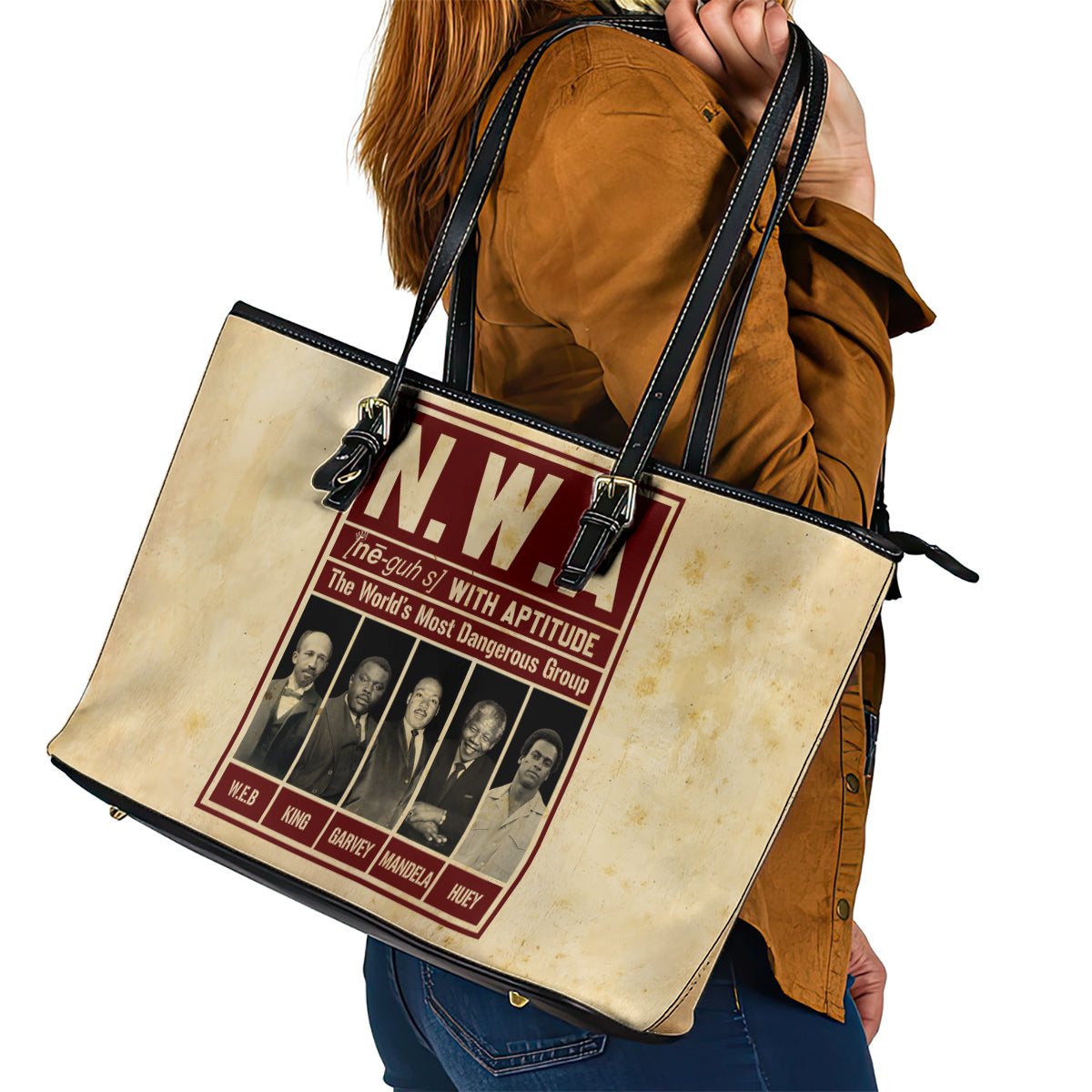 The World's Most Dangerous Group Leather Tote Bag DT02