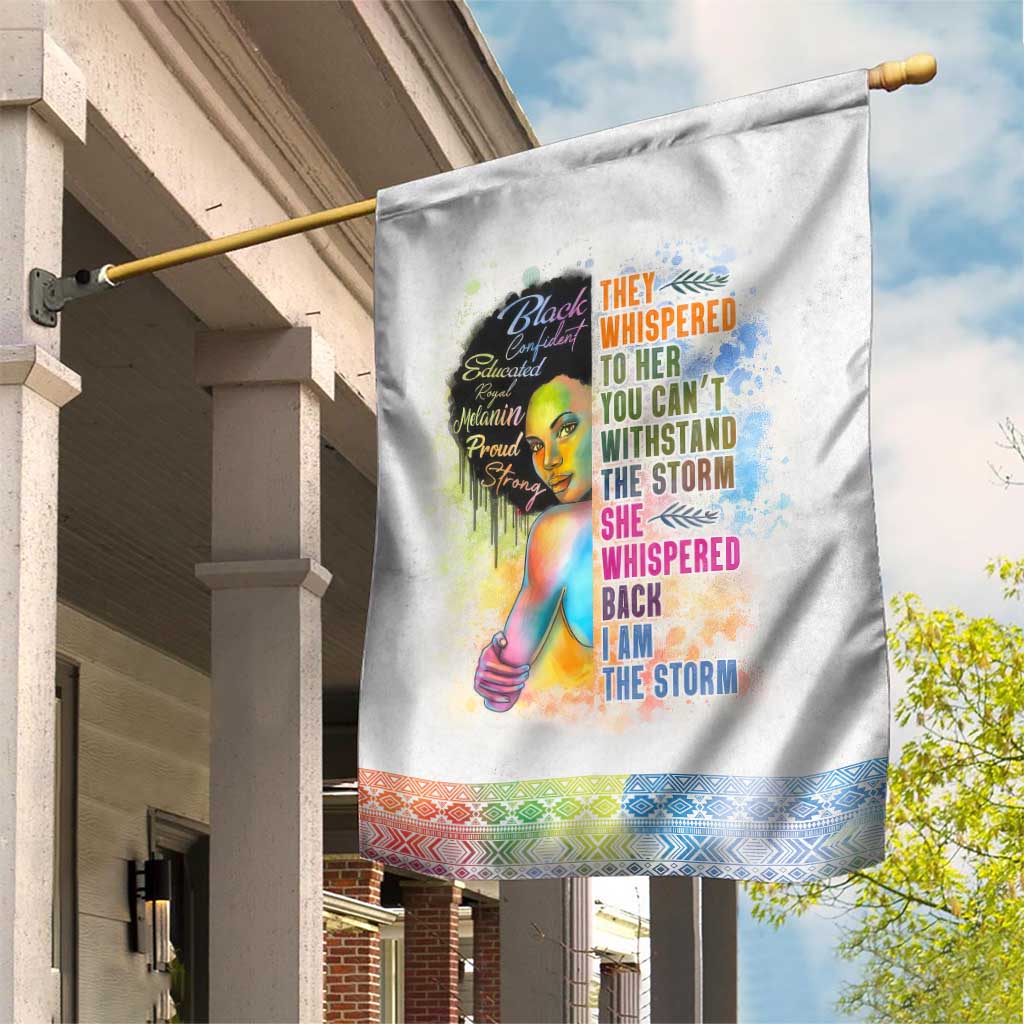 Black Girl I Am The Storm Garden Flag African American Women DT02