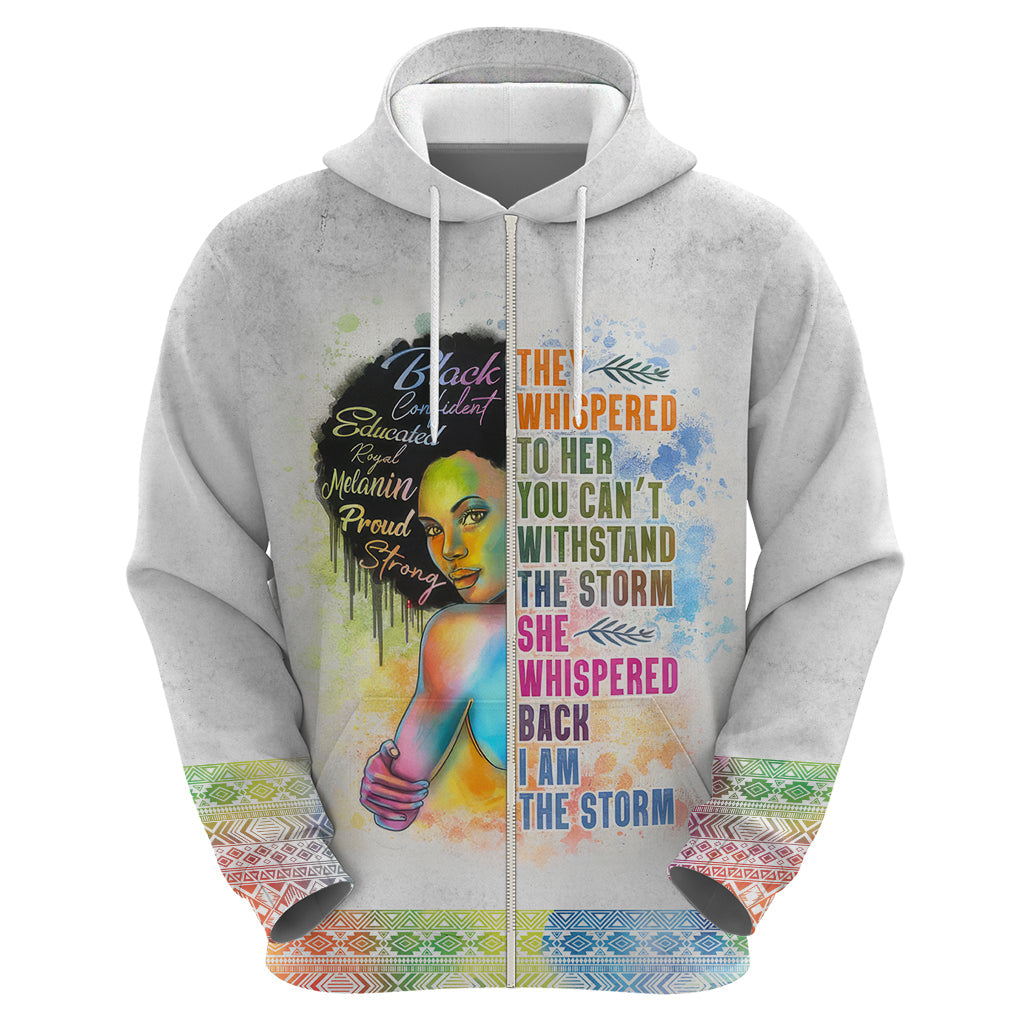 Black Girl I Am The Storm Hoodie African American Women DT02