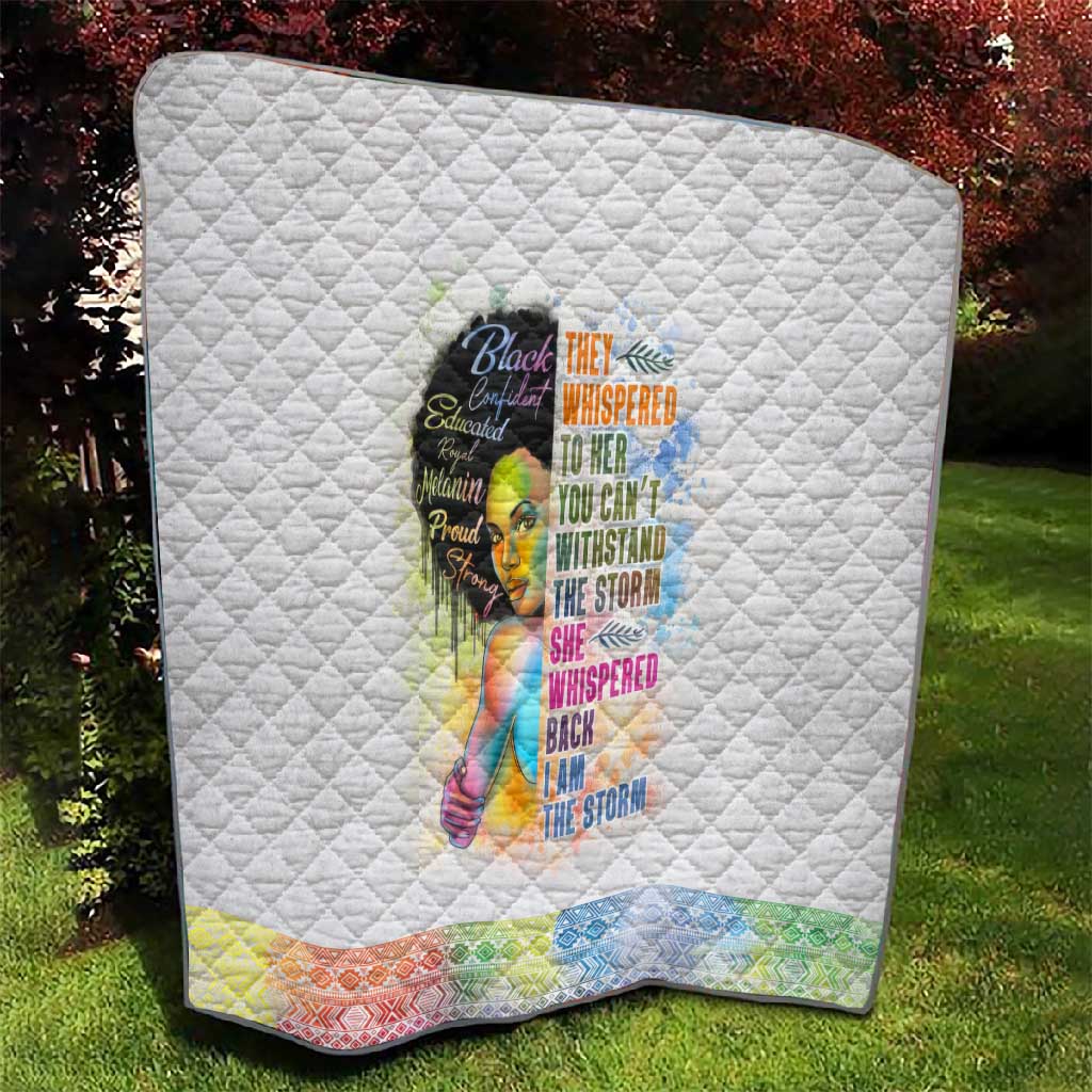 Black Girl I Am The Storm Quilt African American Women DT02