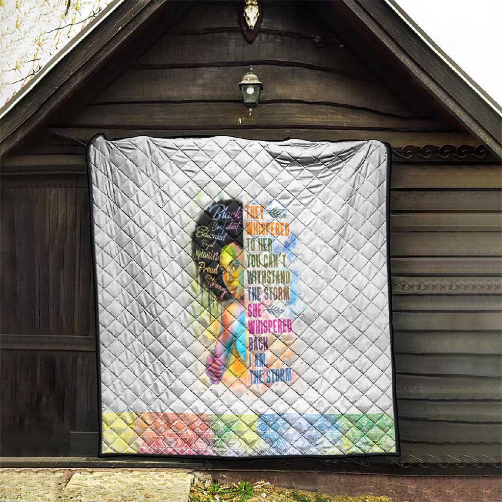 Black Girl I Am The Storm Quilt African American Women DT02