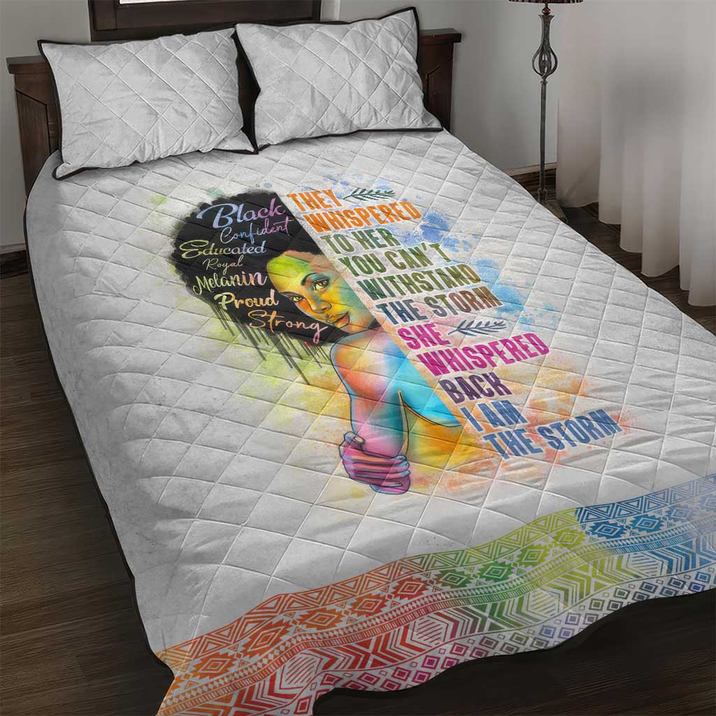 Black Girl I Am The Storm Quilt Bed Set African American Women DT02