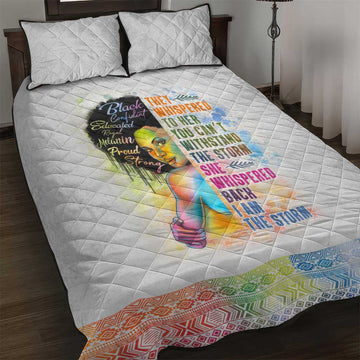Black Girl I Am The Storm Quilt Bed Set African American Women DT02
