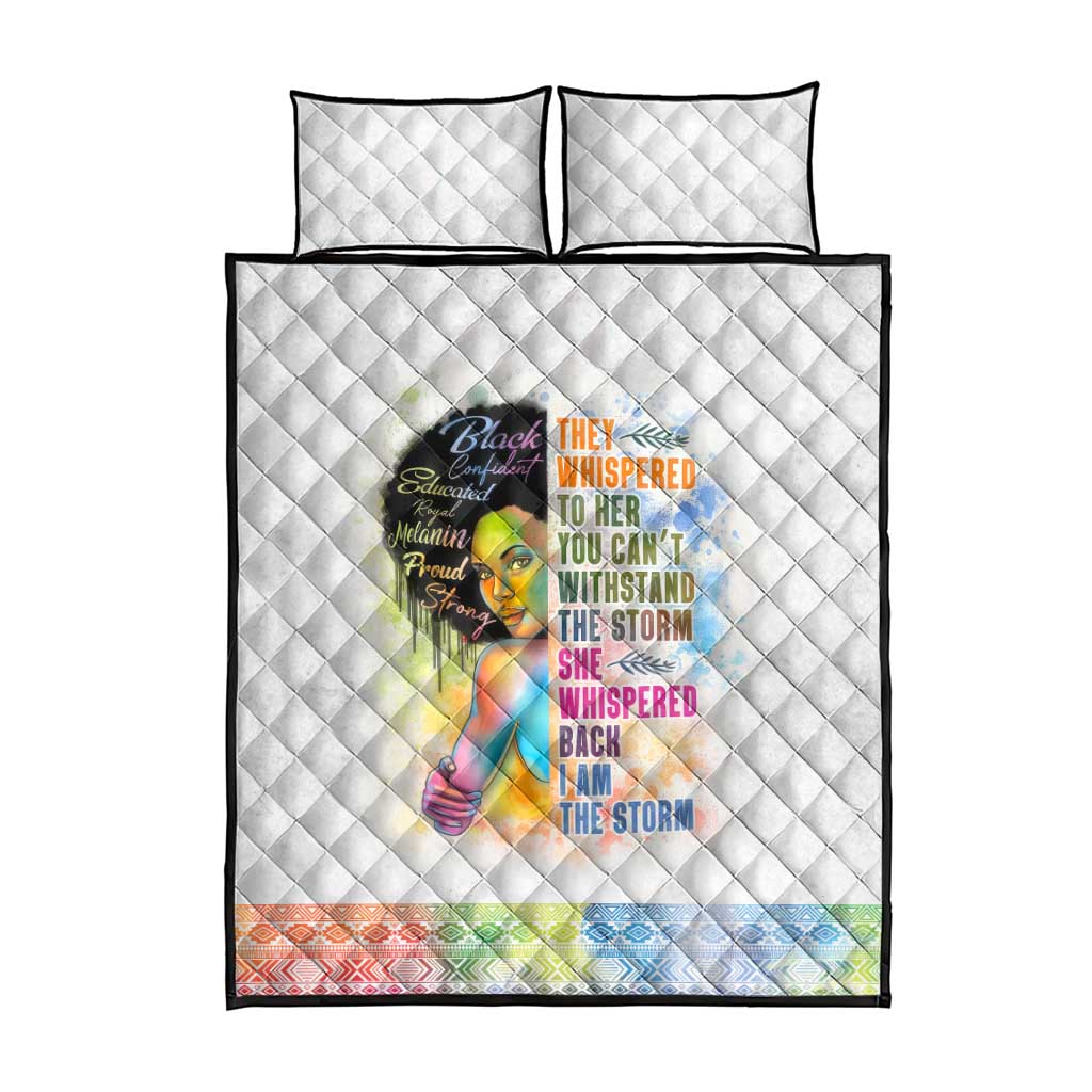 Black Girl I Am The Storm Quilt Bed Set African American Women DT02