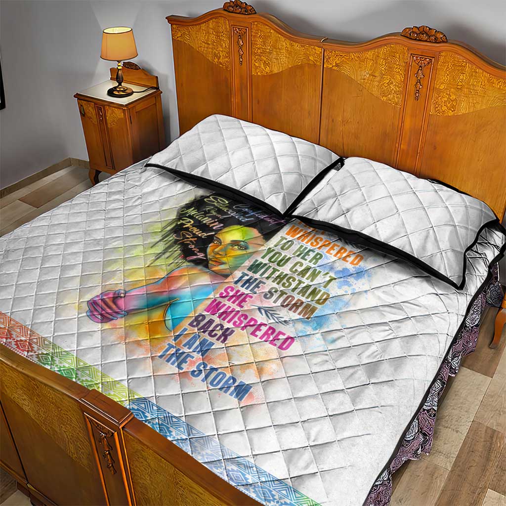 Black Girl I Am The Storm Quilt Bed Set African American Women DT02