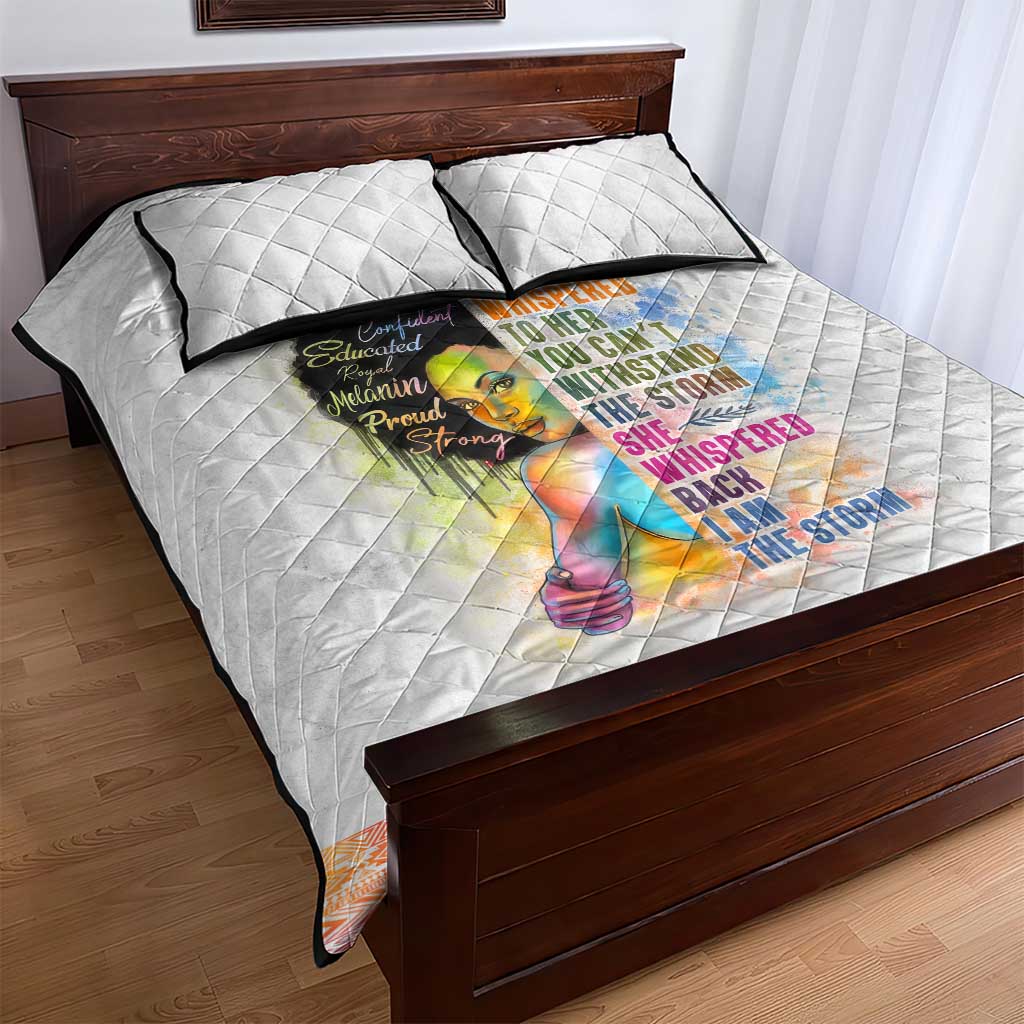 Black Girl I Am The Storm Quilt Bed Set African American Women DT02