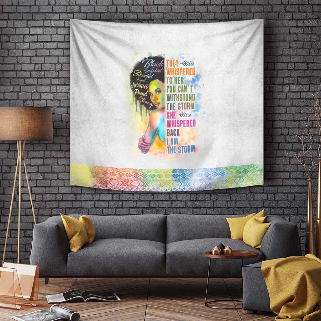 Black Girl I Am The Storm Tapestry African American Women DT02