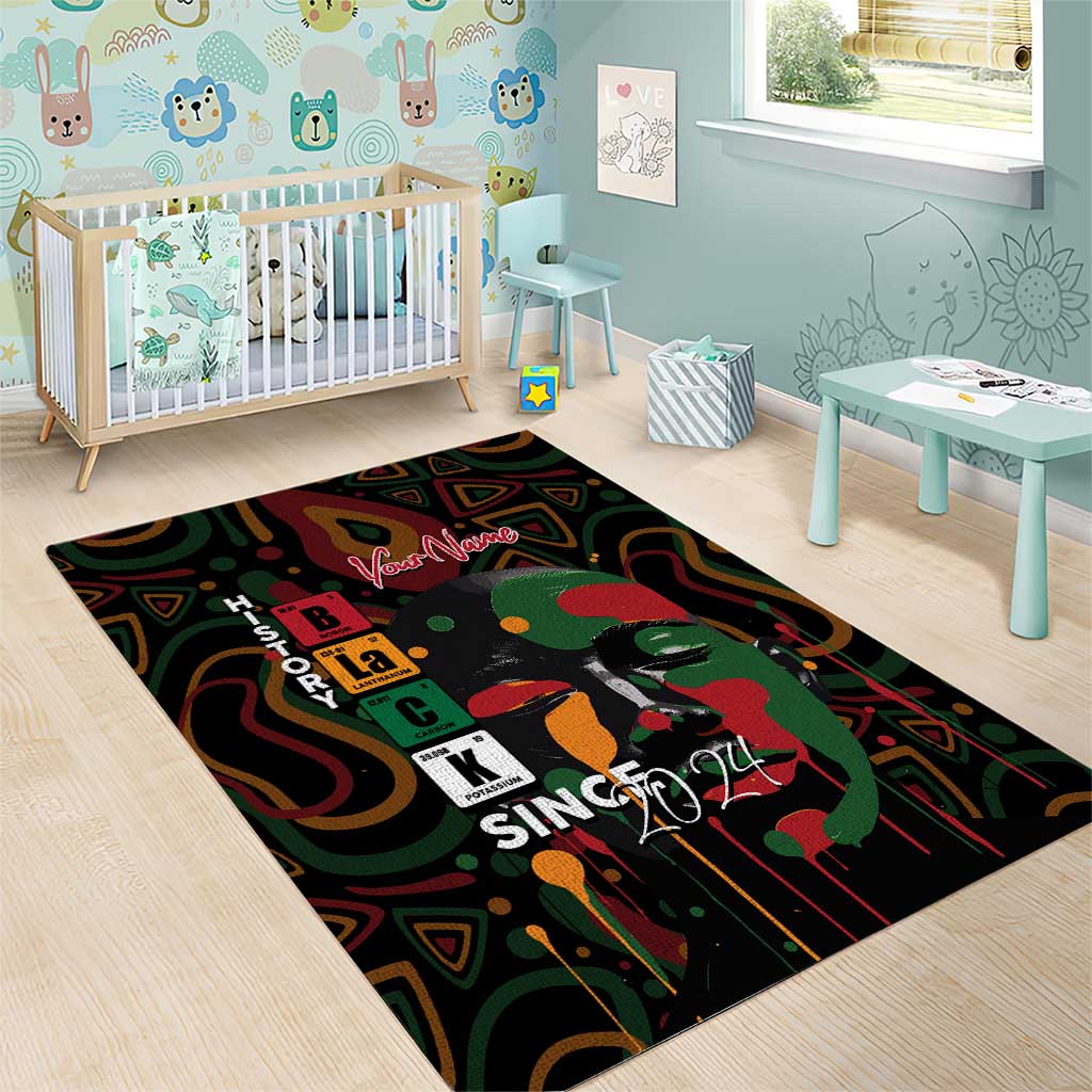 Personalized Black History Month Area Rug Since 2024 Chemistry Style DT02