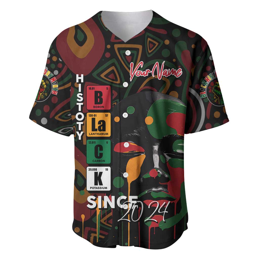 Personalized Black History Month Baseball Jersey Since 2024 Chemistry Style DT02